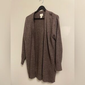 H&M Brown Open-Front Cardigan
